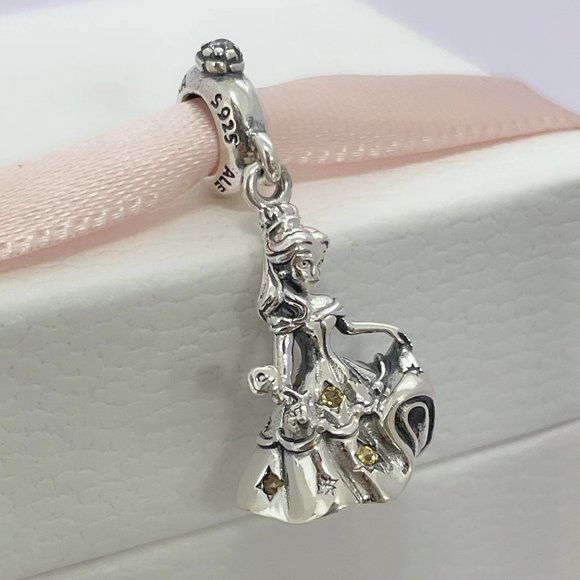 Pandora Disney Beauty and the Beast Dancing Belle Dangle Charm - Picture 1 of 6